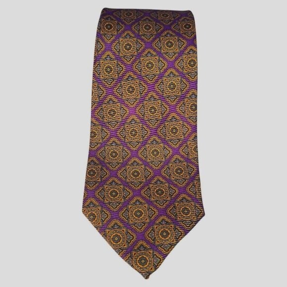 Robert Talbott best‎ of class tie purple geometric classic - Picture 4 of 5